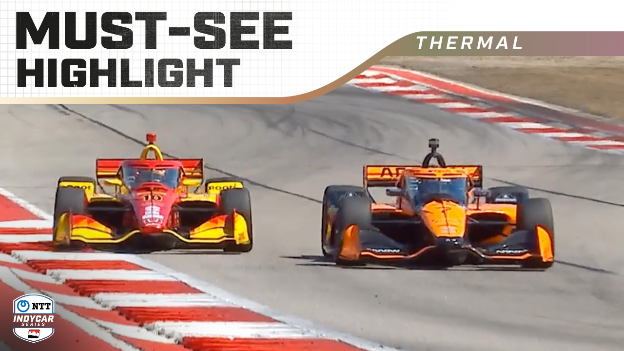 thumbnail for Alex Palou, Christian Lundgaard Go Wheel-to-Wheel at Thermal